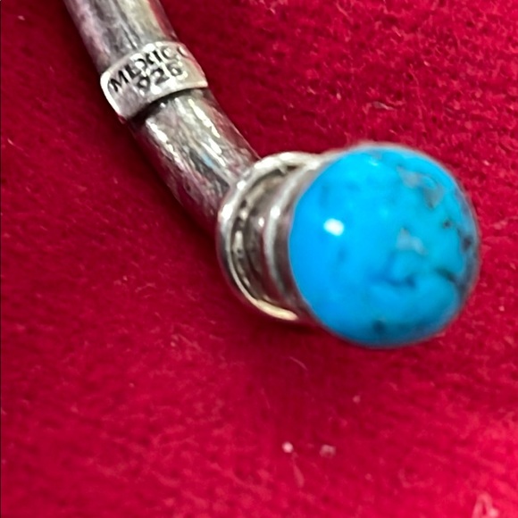 Turquoise 925 Sterling Silver Cuff Bracelet - Picture 4 of 5